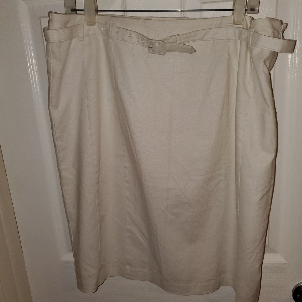 White Linen Skirt